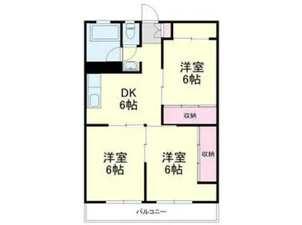 LAKE GARDA(3DK/5階)の間取り写真