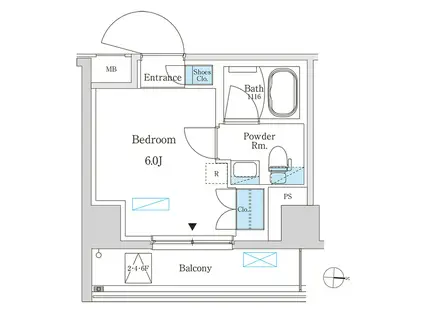 パークアクシス錦糸町スタイルズ(ワンルーム/4階)の間取り写真