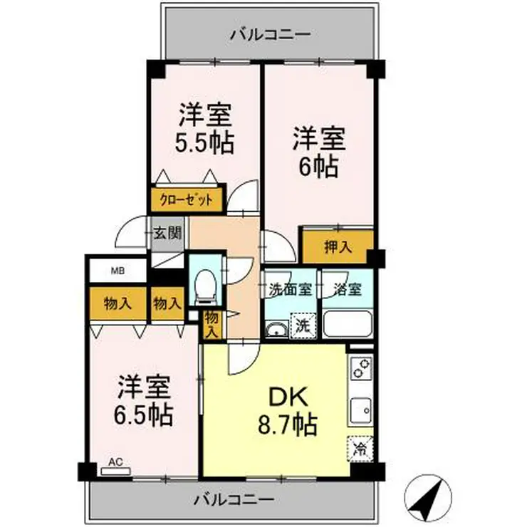 ベルエアーガーデン 2階階 間取り