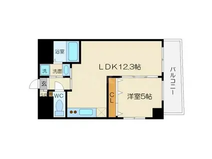 アルデールヒル内久宝寺(1LDK/4階)の間取り写真