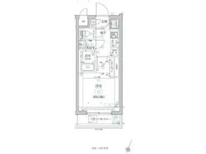 ベルシード横濱ウエストⅣ(1K/4階)の間取り写真