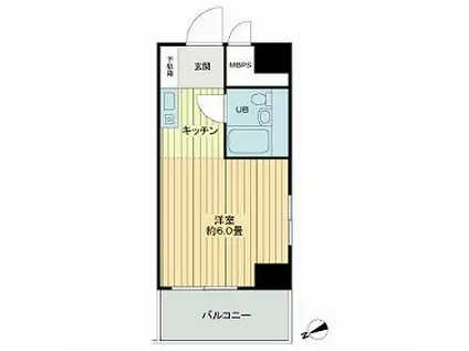 ライオンズマンション西新宿第7(ワンルーム/4階)の間取り写真