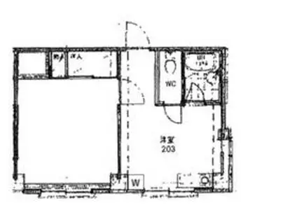 サーフサイドヒルズ九十九里(1DK/2階)の間取り写真