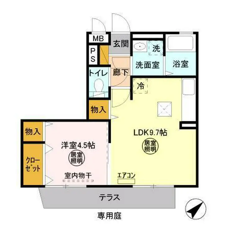 ガネーシャ壱番館 1階階 間取り