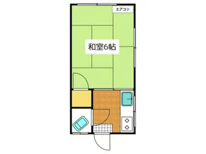 齋藤第3アパート(1K/2階)の間取り写真