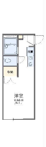 レオパレス駒の舞(1K/2階)の間取り写真