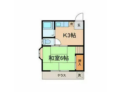 ハイツリトルリバ-(1K/1階)の間取り写真