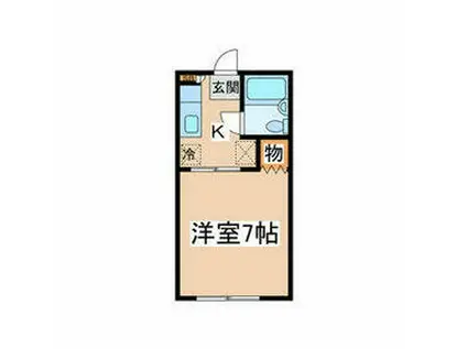 マロンハウス(1K/1階)の間取り写真