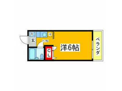 メゾンHARURU(1K/2階)の間取り写真
