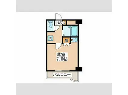 シャトー相模(ワンルーム/2階)の間取り写真