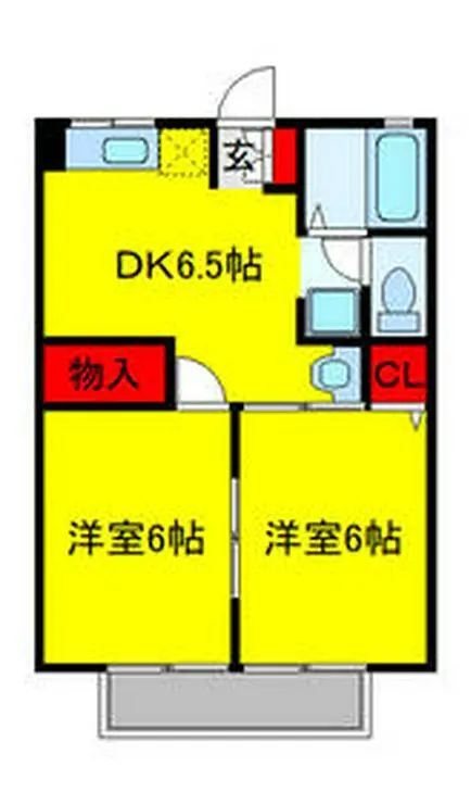 シティハイム松田 1階階 間取り
