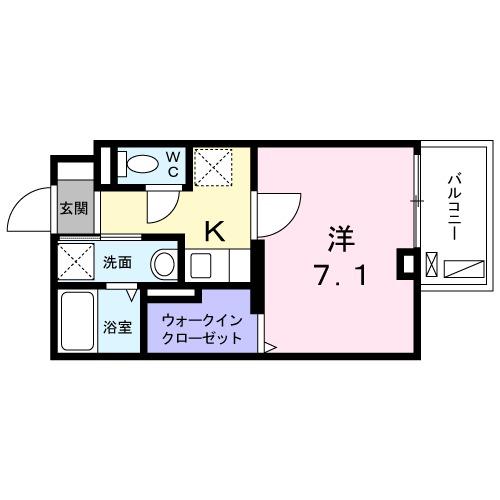 プライズコートAKATSUKA(1K/3階)の間取り写真