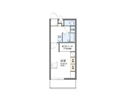 レオパレス中町(1K/1階)の間取り写真