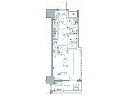クレヴィスタ浅草Ⅱ(1K/5階)の間取り写真