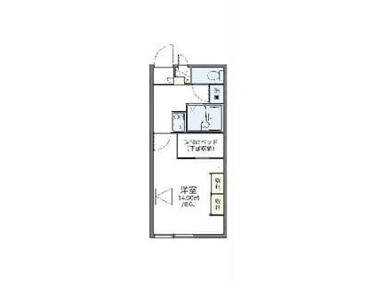 レオパレスNEW HOPE(1K/1階)の間取り写真