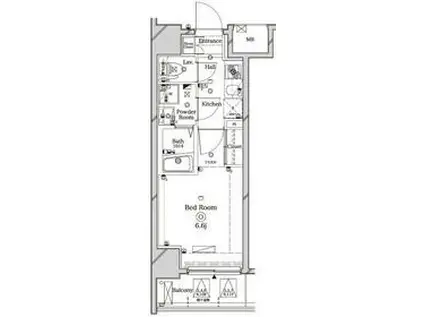ラフィスタ川崎Ⅱ(1K/3階)の間取り写真