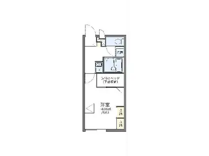 レオパレス上渋垂(1K/2階)の間取り写真