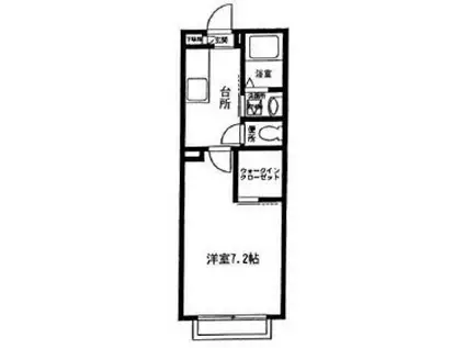 メゾンスリーゼ(1K/1階)の間取り写真