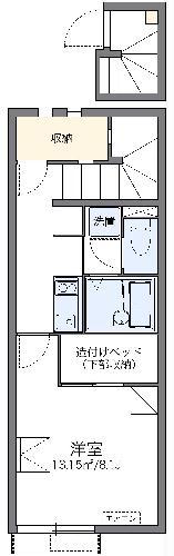 レオネクストサリュー(1K/2階)の間取り写真
