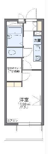 レオパレスグリチネⅡ(1K/2階)の間取り写真