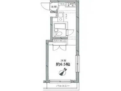 日神パレステージ代田橋(ワンルーム/3階)の間取り写真
