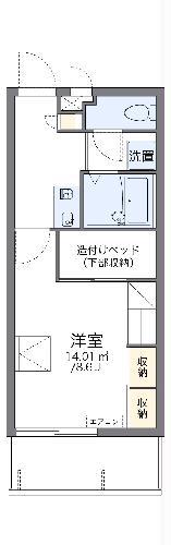 レオパレスフレールⅠ(1K/2階)の間取り写真