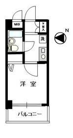 アーバンヒルズマンション日吉(1K/2階)の間取り写真
