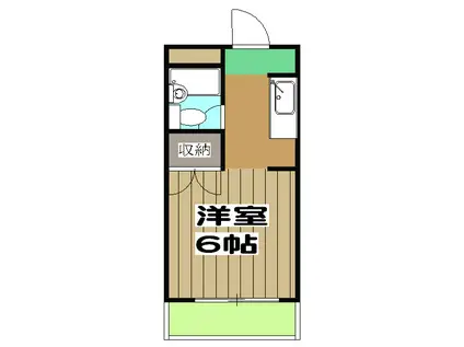 リバーサイド白川(1K/2階)の間取り写真