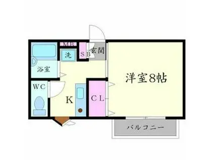 JYドリーム(1K/1階)の間取り写真