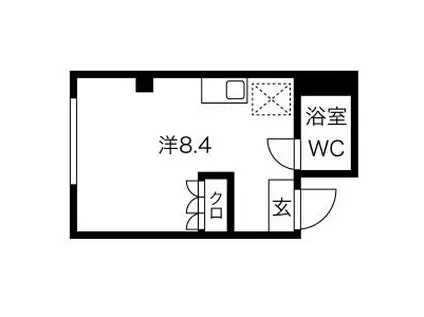 JPアパートメント吹田Ⅳ(ワンルーム/2階)の間取り写真