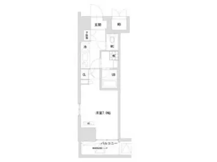 THE PALMS町田(1K/12階)の間取り写真