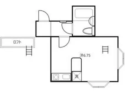 ベルピア東大宮第7(ワンルーム/2階)の間取り写真