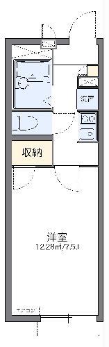 レオパレス高伸(1K/1階)の間取り写真