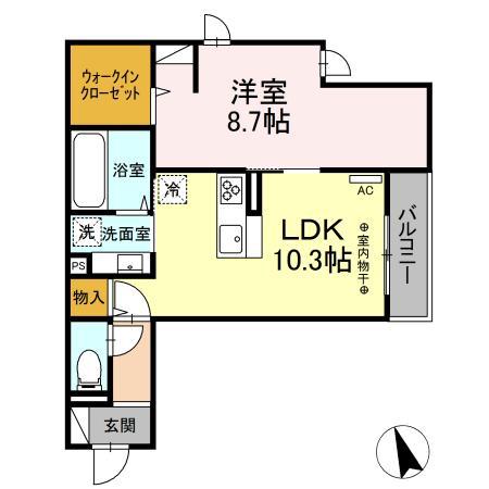 BRIGHTSⅠ(1LDK/3階)の間取り写真