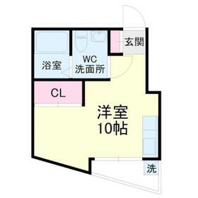 ポピーイン住吉(ワンルーム/2階)の間取り写真