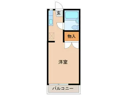 スカイエンジュA(ワンルーム/1階)の間取り写真