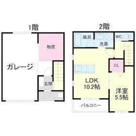 ＧＡＲＡＧＥ　Ａｄｄ　Ｏｎｅ（ガレージ　アド・ワン）(1LDK)の間取り写真