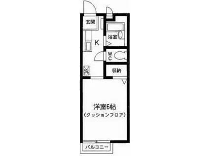 CASA VIOLAI(1K/2階)の間取り写真