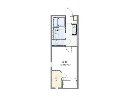 レオネクスト東町(1K/1階)の間取り写真