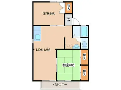 ファーストコーポ八千代(2LDK/2階)の間取り写真