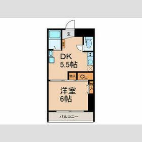 トランキル東大成(1DK/1階)の間取り写真