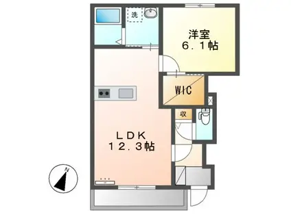 ベルフォーレ(1LDK/1階)の間取り写真