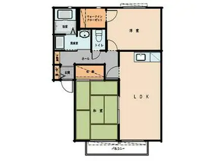 シティハイツクレベール28 G(2LDK/2階)の間取り写真