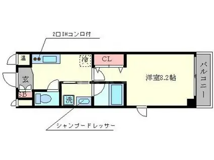 エベンエゼル三条(1K/1階)の間取り写真