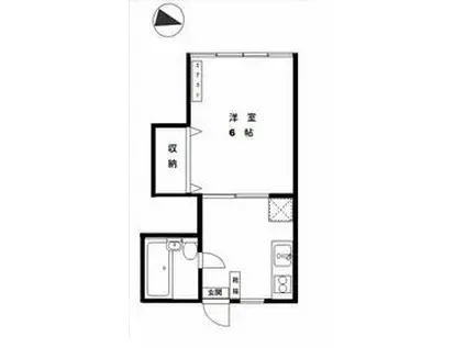 アステージTO/YU(1K/2階)の間取り写真