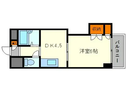 新大阪グランドハイツ北(1DK/6階)の間取り写真