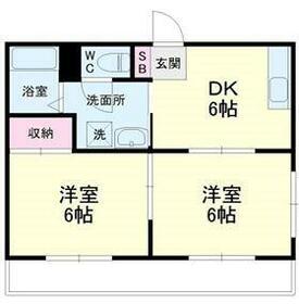 メゾン エクセル Ⅱ(2DK/3階)の間取り写真