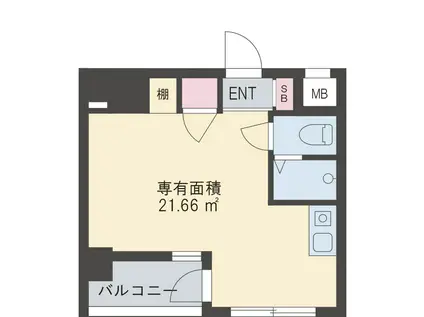 CO-COONO上北沢(ワンルーム/3階)の間取り写真