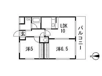 グランドパレスNS-77(2LDK/4階)の間取り写真