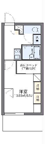 レオパレスOROKU(1K/3階)の間取り写真
